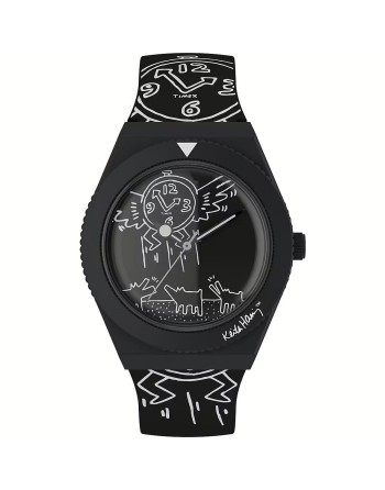 Herrenuhr Timex Q X KEITH HARING SPECIAL EDT. Schwarz (Ø 38 mm)