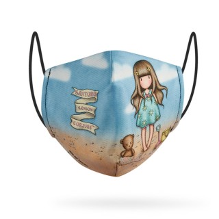 Masque en tissu hygiénique réutilisable Gorjuss Bleu ciel