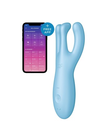 Massager Satisfyer Threesome 4 Connect Blue