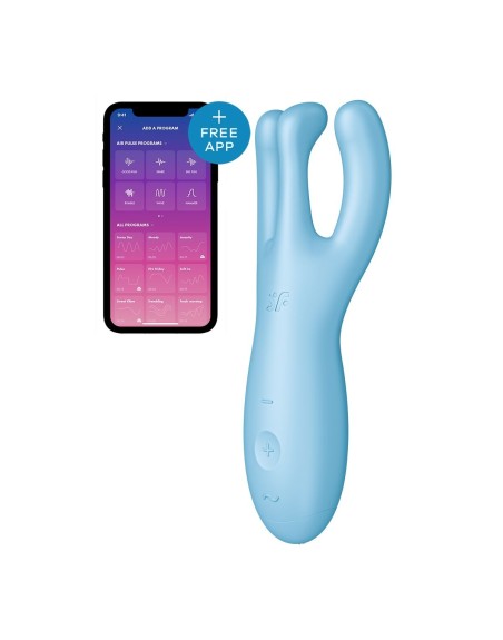 Masseur Satisfyer Threesome 4 Connect Bleu