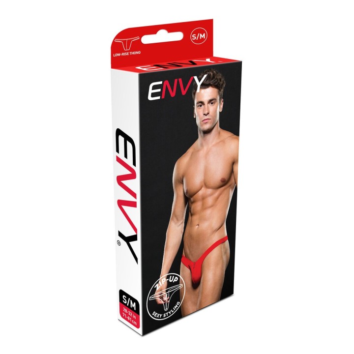 Tanga Lowrise Envy Zip Rot L/XL