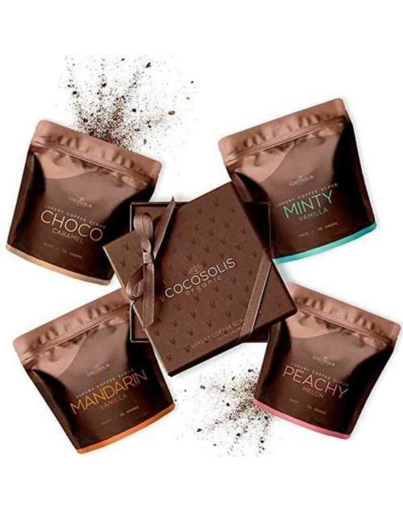 Eksfolierende ansigtscreme Luxury Coffee Scrub Box Cocosolis Luxury Coffee Scrub Box 4 Dele (4 x 70 ml)