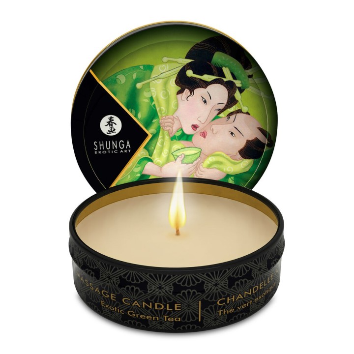 Bougie de massage Shunga Exotic Green Tea Thé vert 30 ml