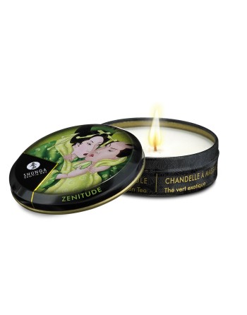 Bougie de massage Shunga Exotic Green Tea Thé vert 30 ml