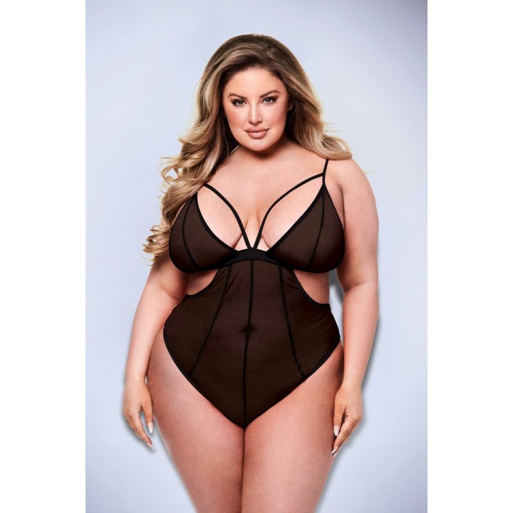 Body Baci Lingerie Crotchless Schwarz Queen size