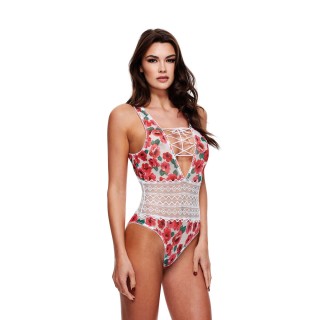 Body Baci Lingerie Floral & Lace Blanc Multicouleur M/L