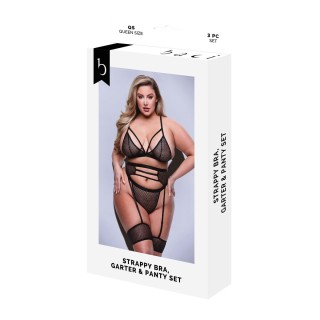 Unterwäsche-Set Baci Lingerie Schwarz 3 Stücke (Queen)
