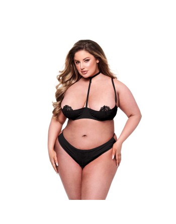 Undertøj Sæt Baci Lingerie Quarter Sort 2 Dele (Queen size)