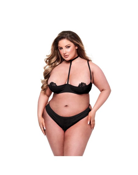 Unterwäsche-Set Baci Lingerie Quarter Schwarz 2 Stücke (Queen size)