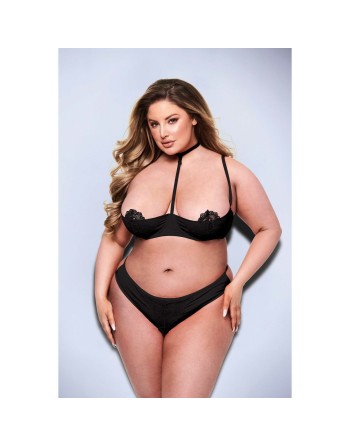 Undertøj Sæt Baci Lingerie Quarter Sort 2 Dele (Queen size)