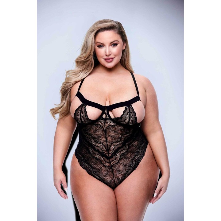 Body Baci Lingerie Sexy Strappy Lace Nero Queen