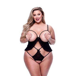 Body Baci Lingerie Peek-a-boo Schwarz Queen size