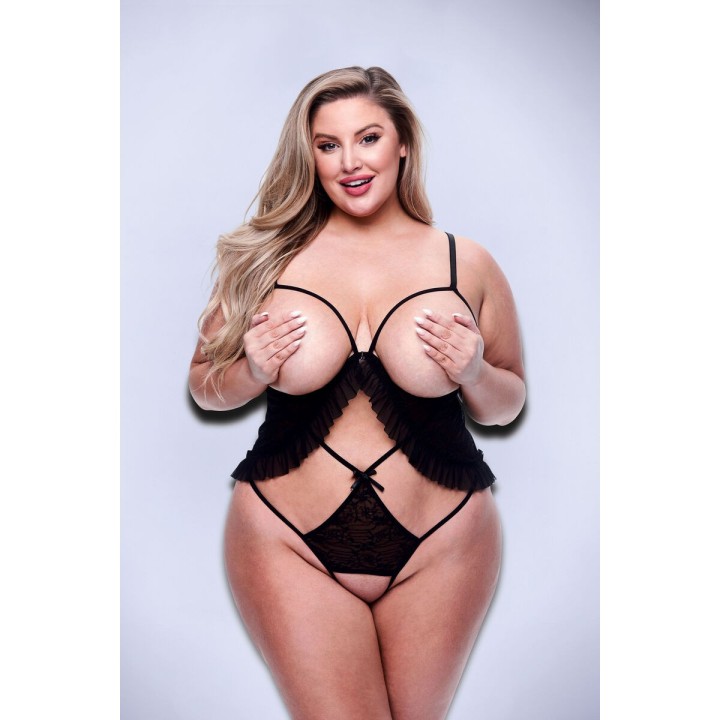 Body Baci Lingerie Peek-a-boo Schwarz Queen size