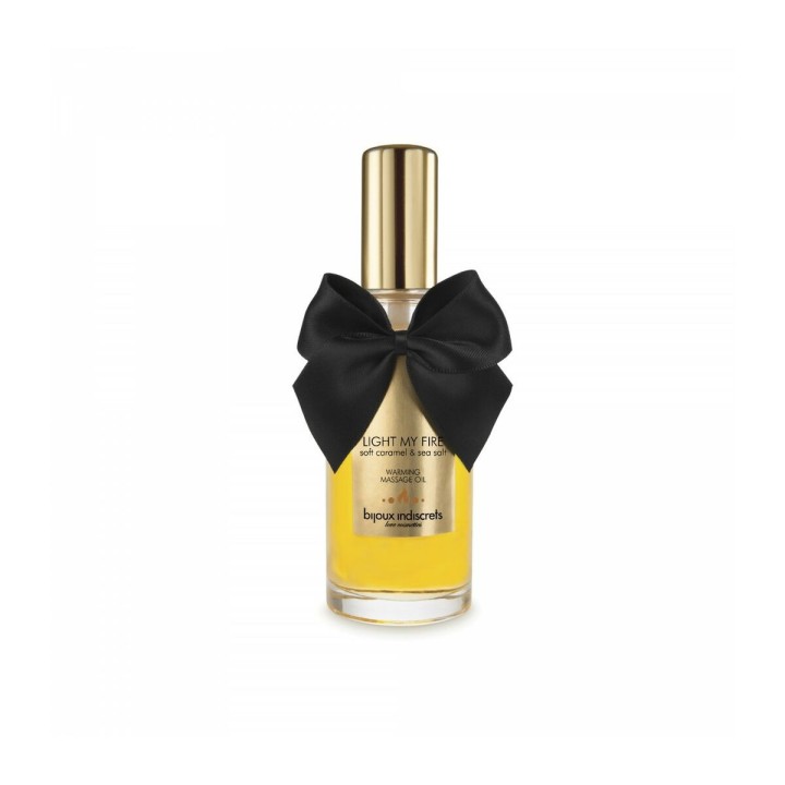 Erotisk massageolie Bijoux Cosmetiques Light My Fire 100 ml Karamel Varme Effekt
