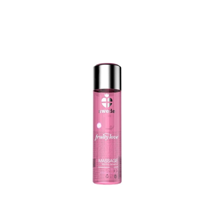 Erotisk massageolie Swede 60 ml Jordbær Mousserende Vin Varme Effekt