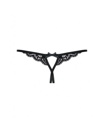 String en dentelle noire Obsessive 831-THC-1 L/XL
