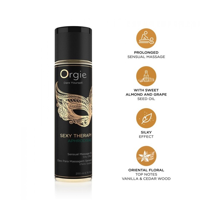 Olio per Massaggio Erotico Orgie SEXY THERAPY APHRODISIAC 200 ml