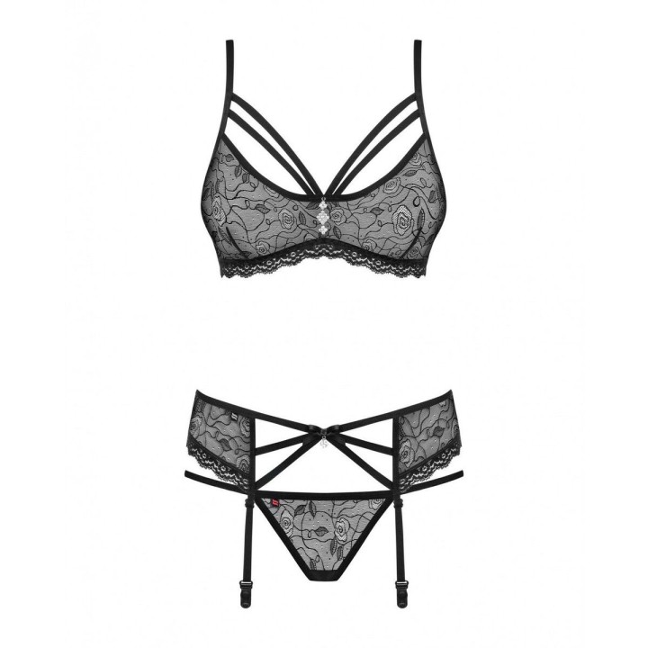 Unterwäsche-Set Obsessive 818-SEG-1 Schwarz L/XL