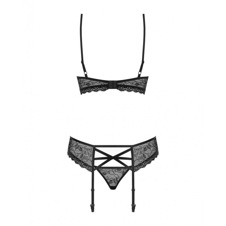 Set di Lingerie Obsessive 818-SEG-1 Nero L/XL