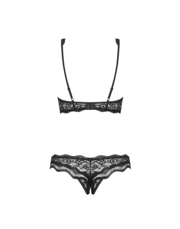 Unterwäsche-Set Obsessive Luvae Schwarz S/M