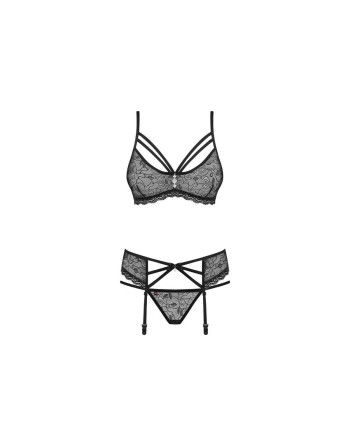 Conjunto de Lencería Obsessive 818-SEG-1 Negro S/M