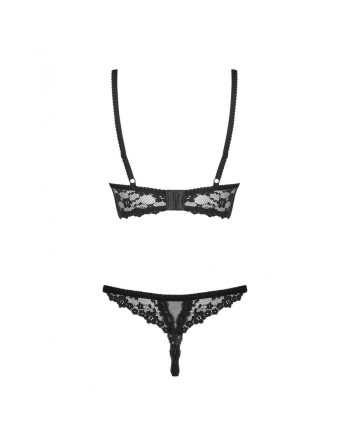 Ensemble de Lingerie en Dentelle Obsessive Letica Noir L/XL