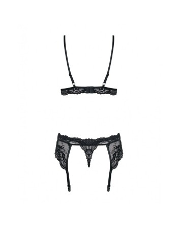 Lace Underwear Set Obsessive 810-SEG-1 Black L/XL