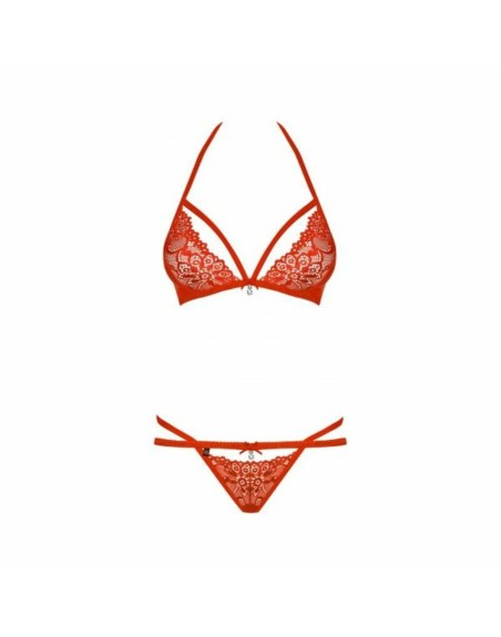Ensemble de Lingerie Obsessive 838-SET-3 Rouge L/XL