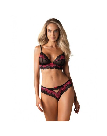 Conjunto de Lencería Obsessive Tulia Negro S/M