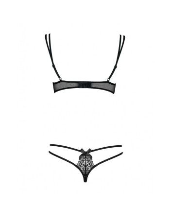 Conjunto de Lencería con Encaje Obsessive Intensa set Negro S/M