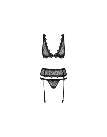 Set di Lingerie con Pizzo Obsessive Emperita Nero S/M