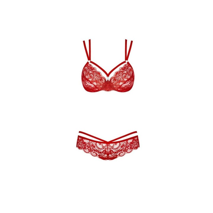 Ensemble de Lingerie Obsessive 860 Rouge S/M