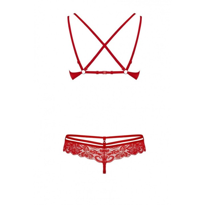 Ensemble de Lingerie Obsessive 860 Rouge S/M