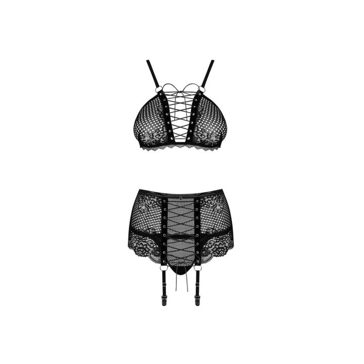 Unterwäsche-Set Obsessive Basitta Schwarz S/M