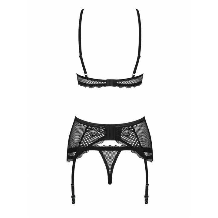 Set di Lingerie Obsessive Basitta Nero S/M