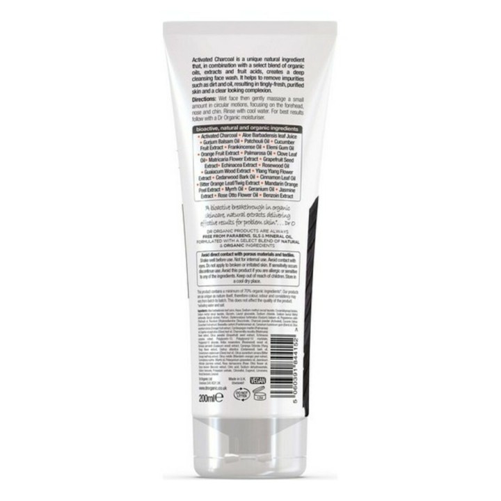 Nettoyant visage Carbón Dr.Organic DR00545 (200 ml)