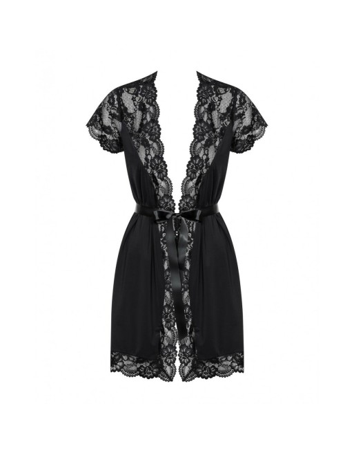 Camice Obsessive Nero S/M Fiori