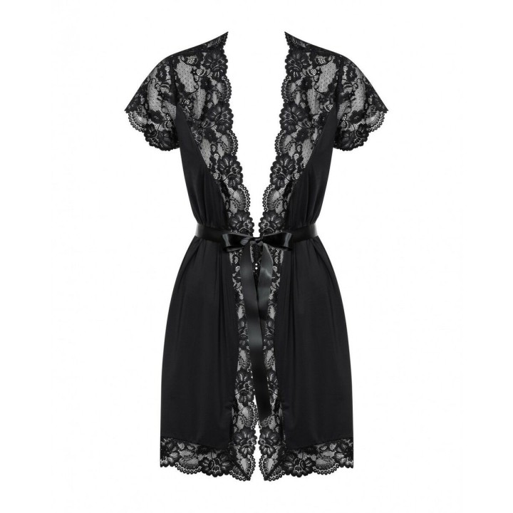 Blouse Obsessive Noir S/M Fleurs