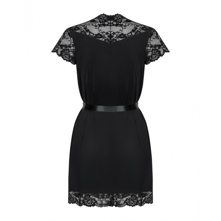 Blouse Obsessive Noir S/M Fleurs