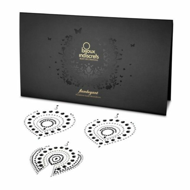 Pezoneras Negras y Plata Bijoux Indiscrets FLAMBOYANT Negro