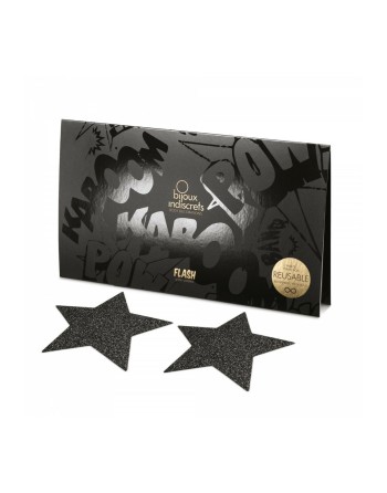 Pezoneras de Estrellas Negras Bijoux Indiscrets 156 Negro