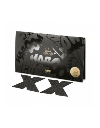 Flash Kreuz Brustschmuck Schwarz Bijoux Indiscrets 158 Schwarz