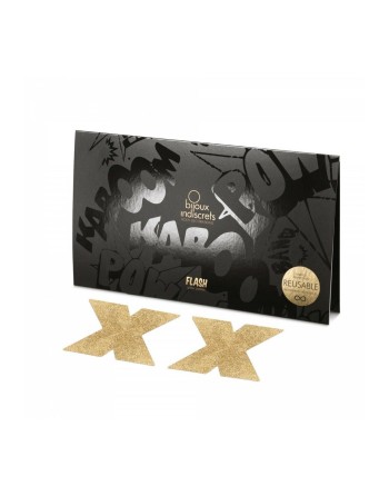 Copricapezzoli Flash Croce Oro Bijoux Indiscrets FLASH