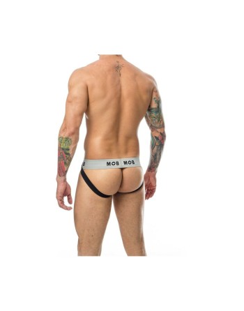 Tanga Mob Eroticwear Weiß Schwarz XL