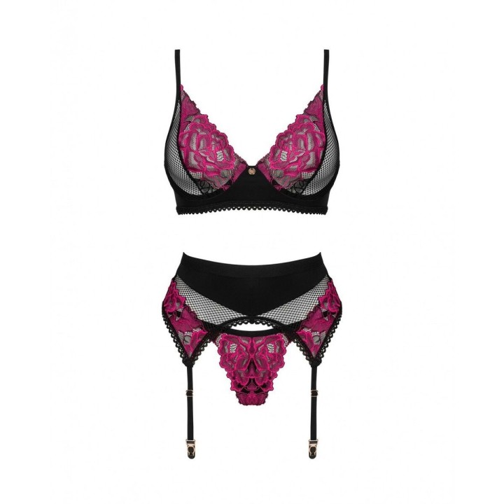 Ensemble de Lingerie Obsessive Noir M/L