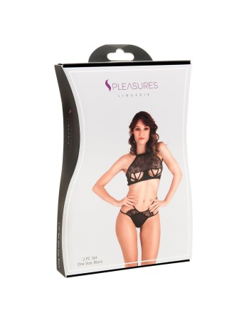 Underwear Set S Pleasures Black (One size)