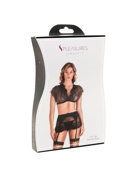 Undertøj Sæt S Pleasures Sort (Onesize)
