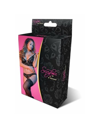 Conjunto de Lencería Exposed Negro (S/M)