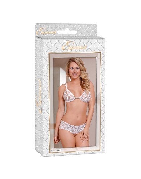 Ensemble de Lingerie Exposed Blanc (S/M)