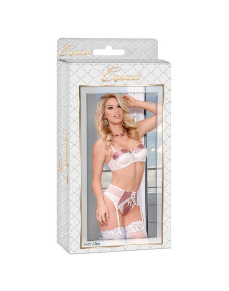 Conjunto de Lencería Exposed Rosa Crema (L/XL)